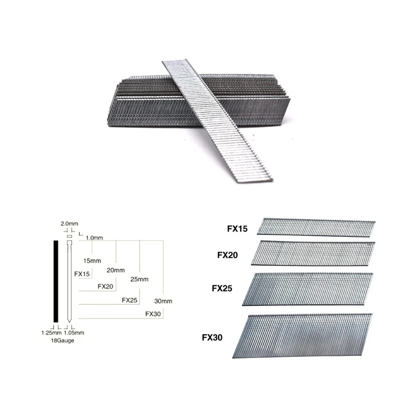 

FX15 FX20 FX25 FX30 Brads Nail 2000pcs Angled nails For FX30 Framing Nails Gun