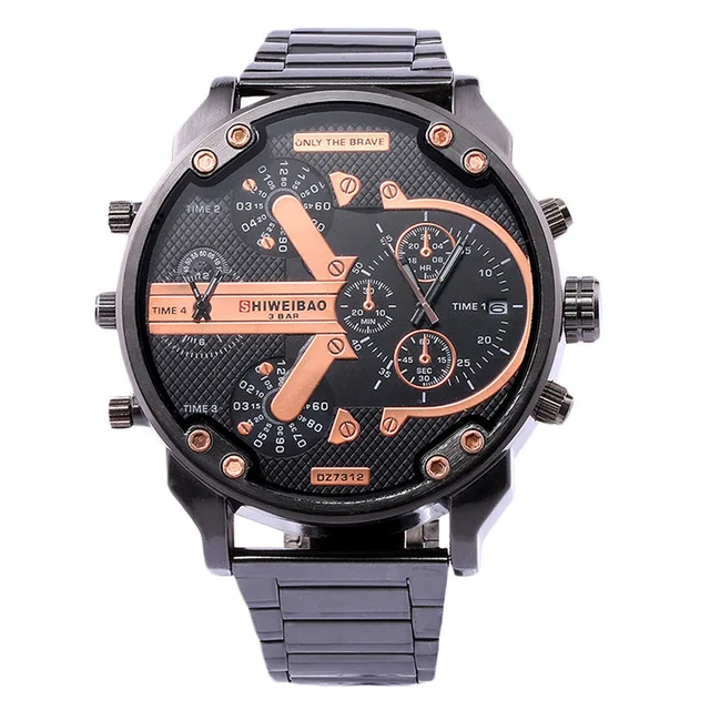 

Luxury Brand fashion quartz Watches men Large dial Army Dual Time Men Casual Military WristWatch Orologio Uomo Relogio Masculino