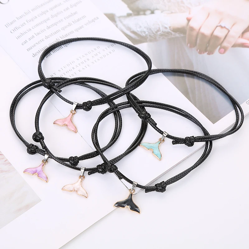 

BOBIGIULAI Brand Romantic Charm Women Bracelet Anklet Gift Beautiful Mermaid Tail Anklets Rope Chain Couple Bracelet Jewelry