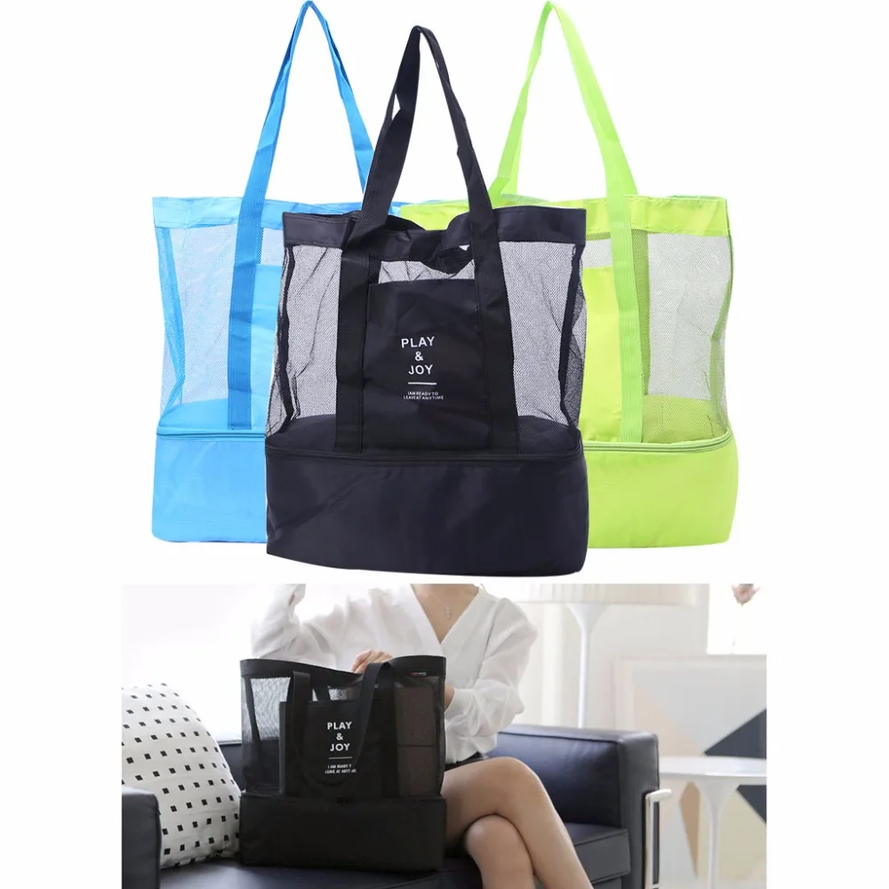 THINKTHENDO Дизайн Портативная сумка 2 отдел для еды Сумка сохраняющая тепло для еды на пикник сумка для хранения зеленый/синий/черный