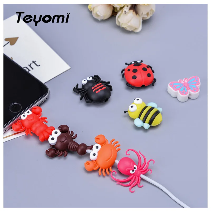 

Cartoon Cable Protector Data Line Cord Protector Protective Case Cable Winder Cover for IPhone5 5s 6 6plus 6s USB Charging Cable