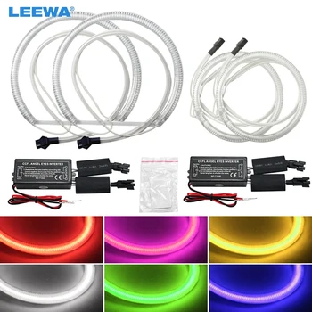 

LEEWA 2X72MM 2X131MM Car CCFL Halo Rings Angel Eyes LED Headlights for Hyundai Getz (02-05) DRL White #CA1880