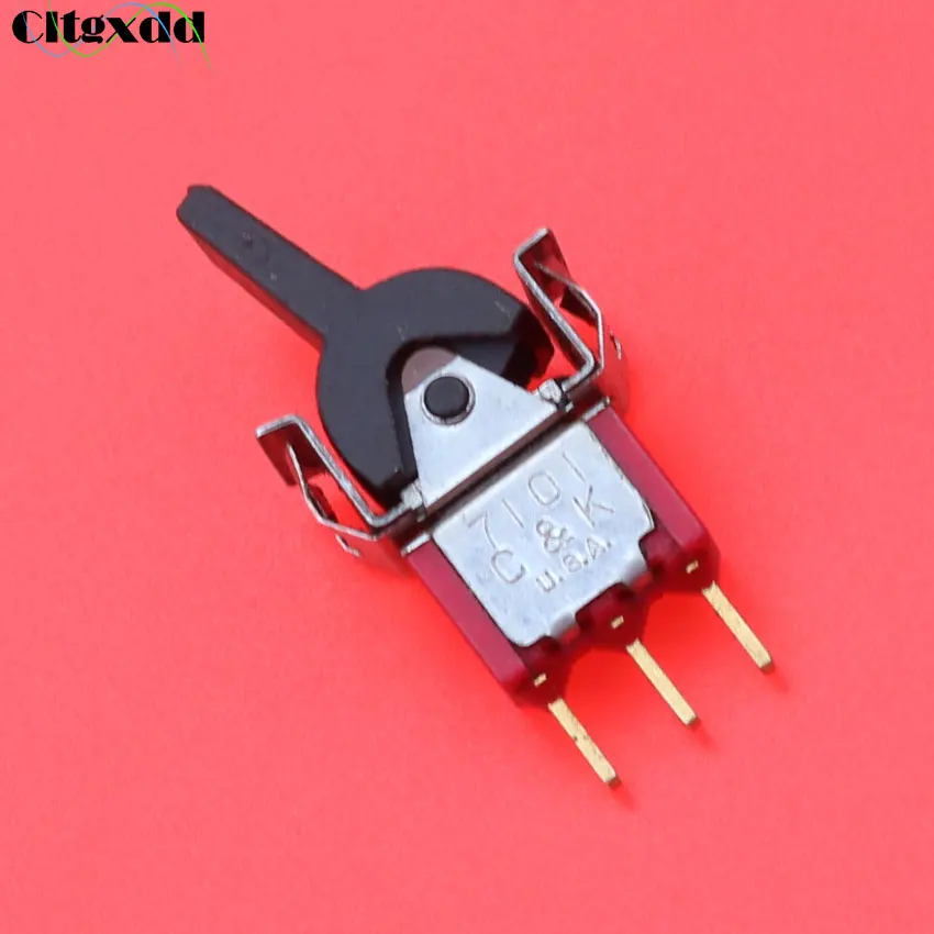 

Cltgxdd 1Pcs 7101 Toggle switch 3 Pin 2 Position ON-ON Black Handle Rocker Switch