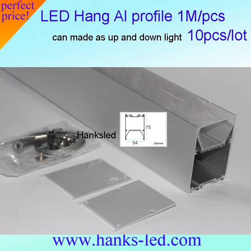 

75*54mm Hanks New Tooling 1M Surface Mounted and LED Pendant Profile Width 30mm 10PCS/Lot