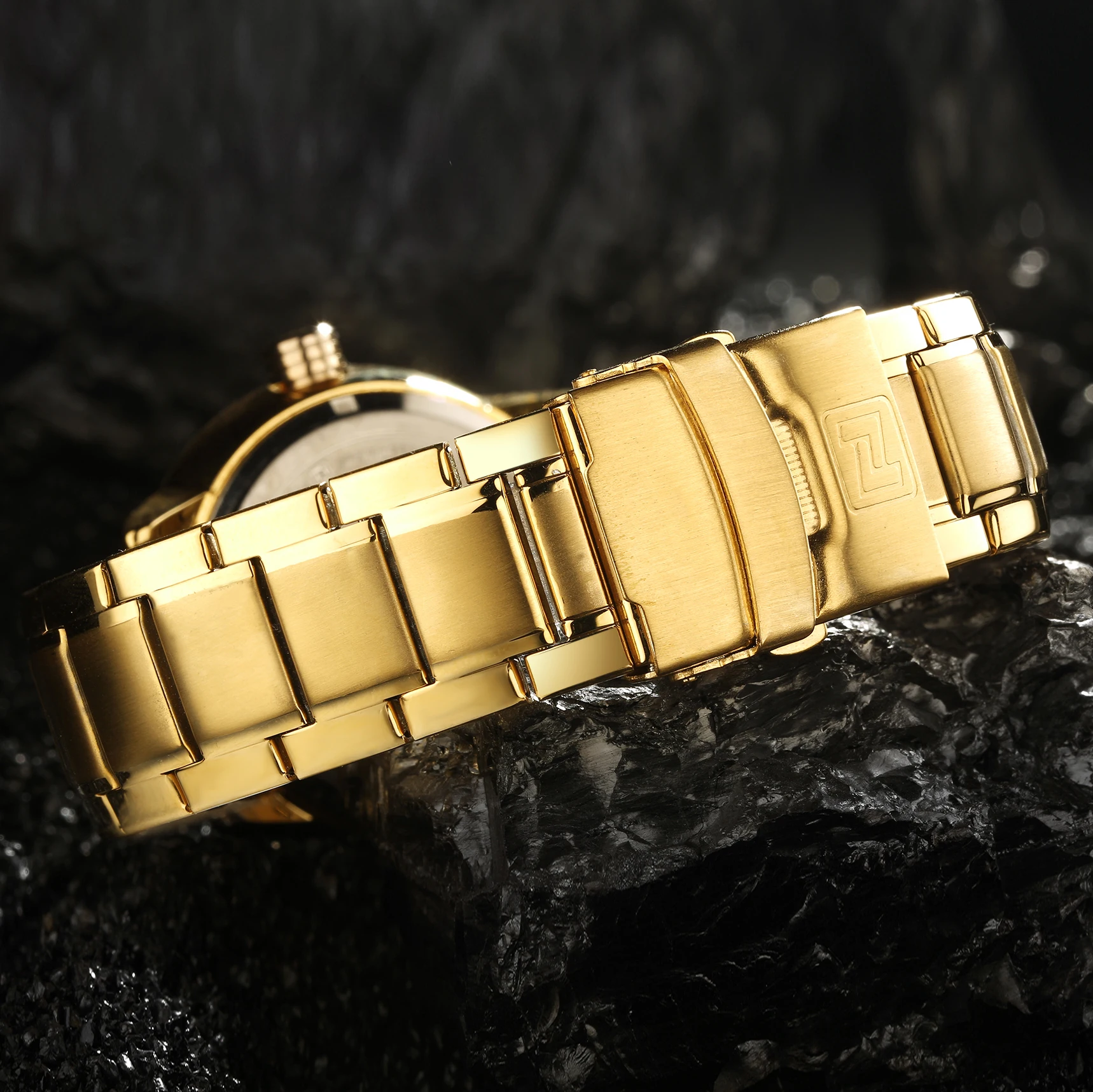 Najtaniej NAVIFORCE 2019 nowych moda mężczyzn złoty zegarek luksusowej marki zegarek kwarcowy zegar ze stali nierdzewnej wodoodporny wyświetlacz data tydzień moda sukienka zegarki