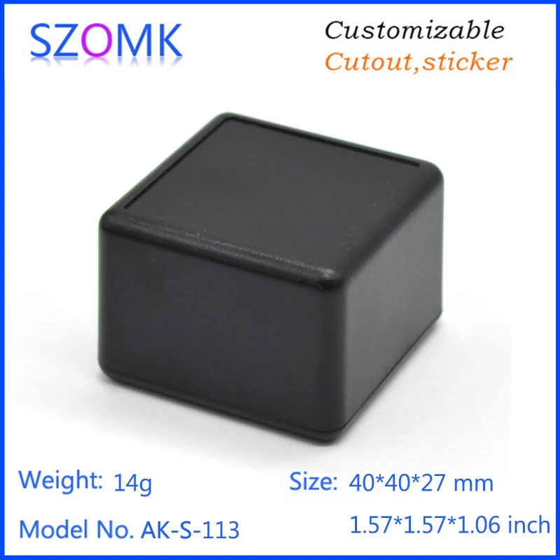 szomk plastic enclosure for electronics plastic case small black instrument housing junction box customizable equipment enclosure (18)
