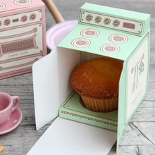 200 unids/lote 3 colores Nuevo 2018 caliente caja de regalo impresa en horno Vintage, caja de cupcake, molde para pastel cajita de recordatorio para fiestas