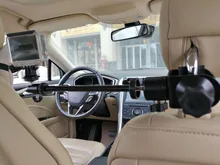 Car Headrest Clamp Mount + Tripod Adapter for GoPro Video Camera Camcorders DV Smartphones SJCAM 456000 Xiaomi yi Accessories