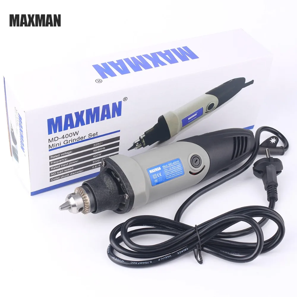 MAXMAN 400 Вт инструмент Dremel профессиональный электрический мини шлифовальный станок 0,6~ 6,5 мм патрон с переменной скоростью вращающийся инструмент DIY Многофункциональные электроинструменты