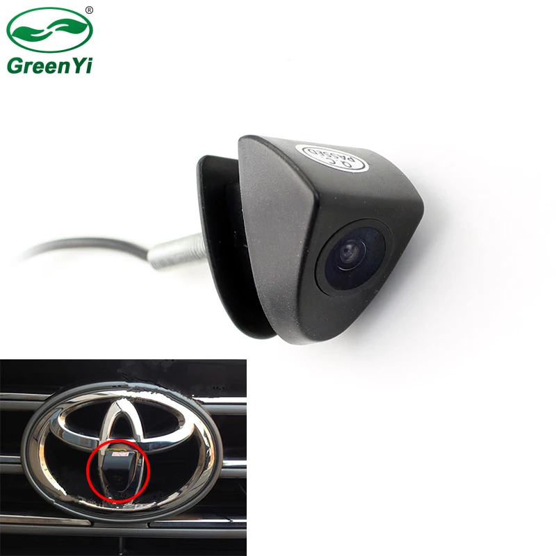GreenYi CCD Автомобильная Передняя камера с логотипом для Toyota Prado Highlander Land Camry