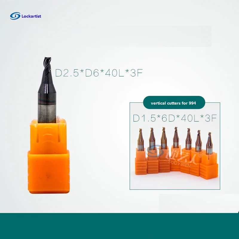 

Lockartist 2.5/1.5mm DLC-coating Milling Cutter for Keyline 994 Key Machine Pointed Dimple/Laser Cutter for Ninja Laser