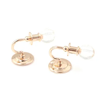 2 Pcs Metal 1:12 Dollhouse Miniature Wall Light Lamp Model Decoration High Quality 1