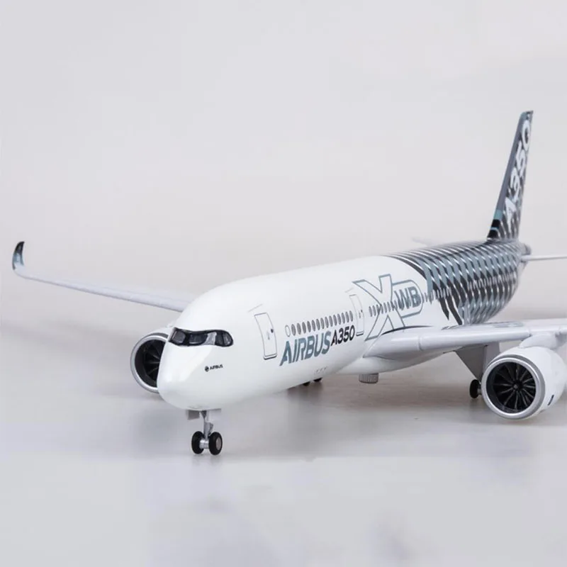 47 см 1/142 масштаб самолет Airbus A350 прототип XWB Самолет Модель W светильник колесо литье под давлением пластиковая Смола самолет для сбора