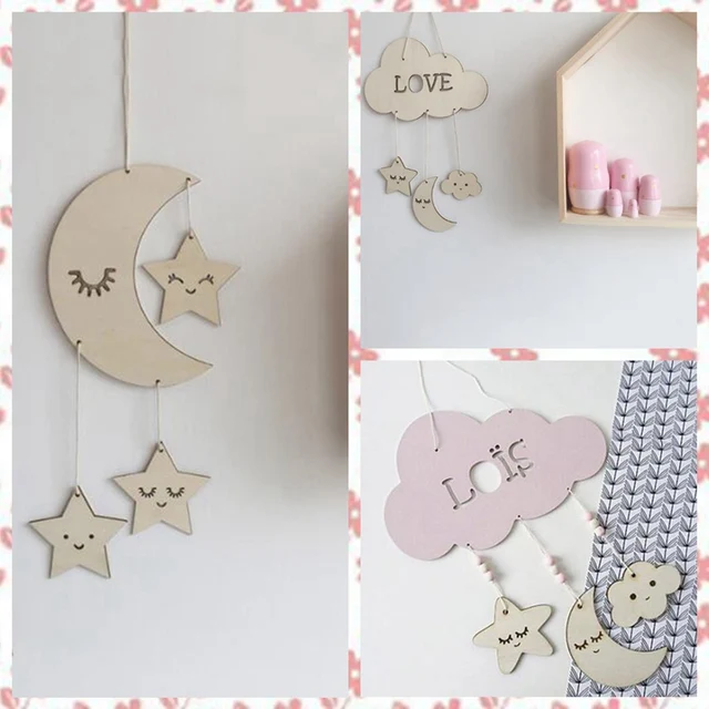 Sleeping Wooden Cloud And Raindrop Dream Catcher Hanging Plaque Boys Sleeping Wooden Cloud And Raindrop Dream Catcher Hanging Plaque Boys Nursery Decor Baby Mobile Star