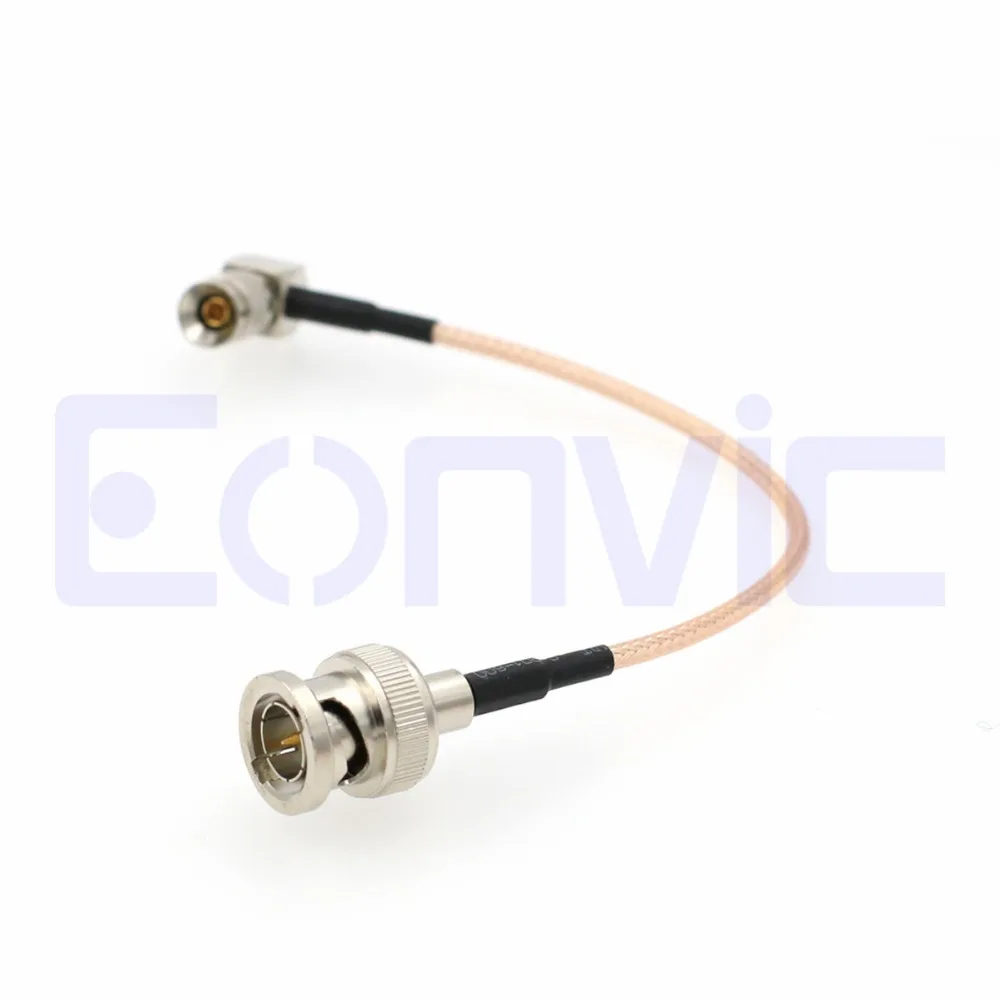 Eonvic BNC Male to Right Angle DIN1.0/2.3 RG179 Coax 75ohm SDI Pigtail Blackmagic Cable 15cm | Обустройство дома