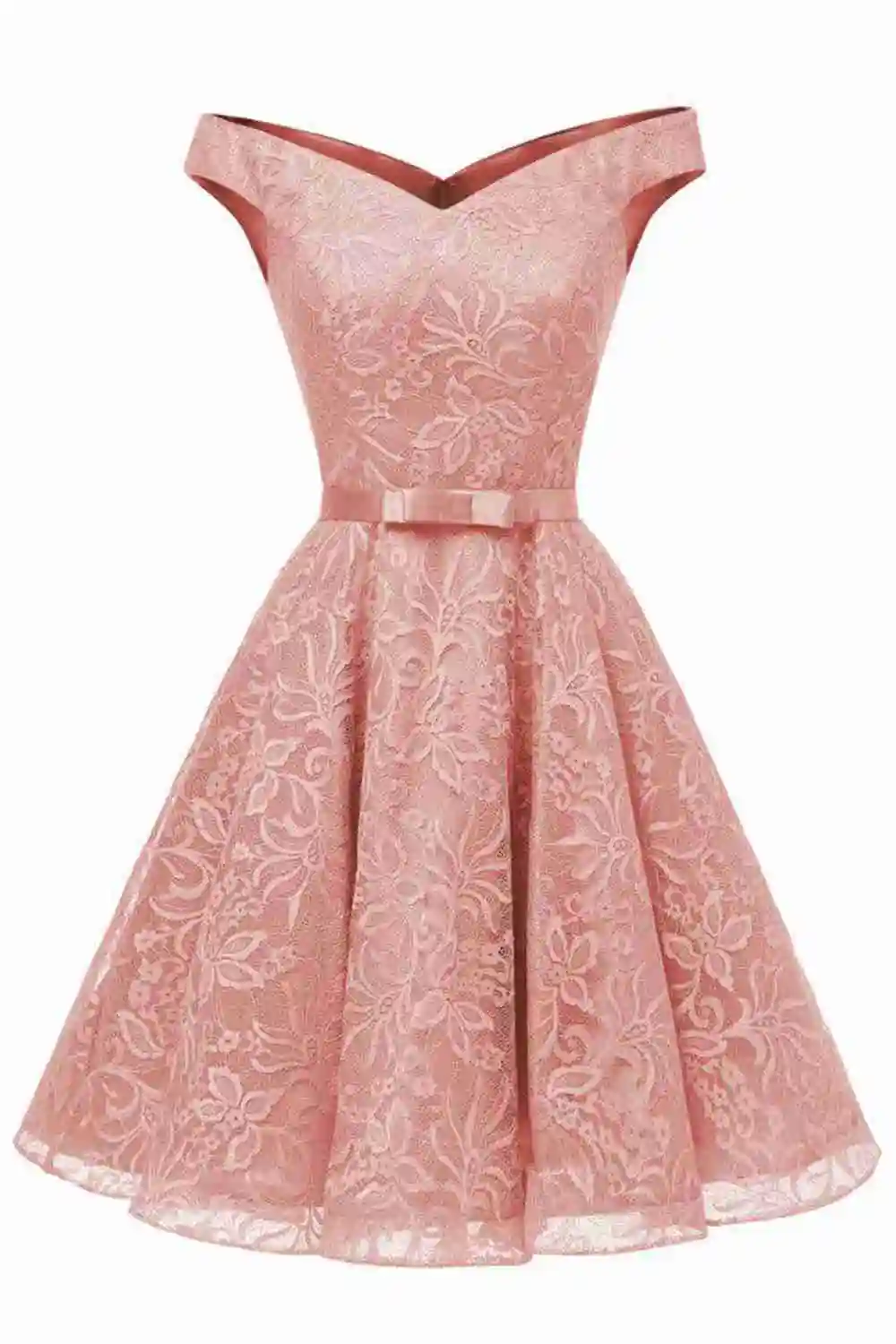 

Short Girl Dress Cocktail Dress 2019 Lace Sleeveless V-neck Short Formal Dress Off-the-shoulder Cocktail Dresses