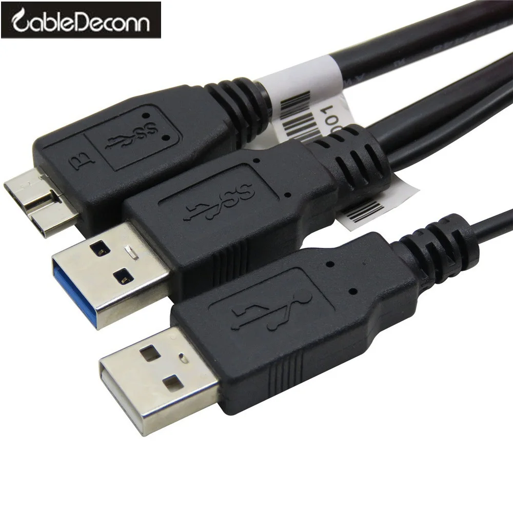 2 шт./лот Два USB3 0 A штекер Micro USB 3 B кабель для мобильного жесткого диска с