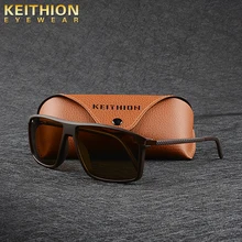 KEITHION Fashion Polarized Square Sunglasses Men Driving Sun Glasses For Men Brand Design High Quality Mirror Eyewear Male Women