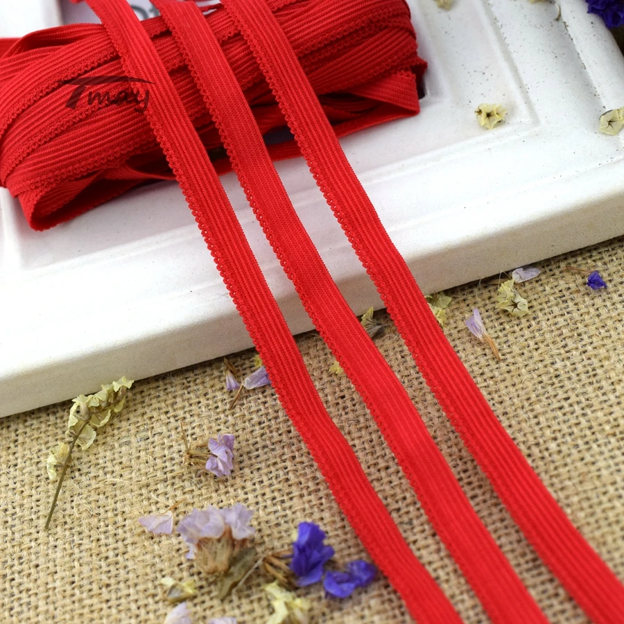 

#1402 Bright Color Small Lace Trim 8 yards/lot 7MM Wide Stretch Elastic Bands Lace Ribbon DIY Bra Set Sewing Underwear