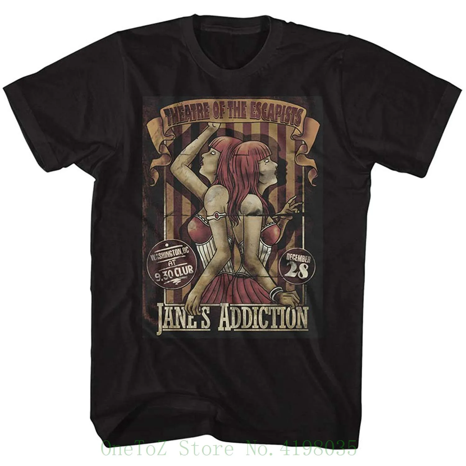 

Janes Addiction Rock Band Siamese Twins Black Adult T-shirt Tee New Fashion Men's T-shirt