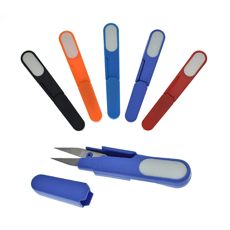 Looen-1pcs-U-Shape-Cross-Stitch-Scissors-DIY-Portable-Lid-Safety-Plastic-Handle-Yarn-Scissors-Embroidery