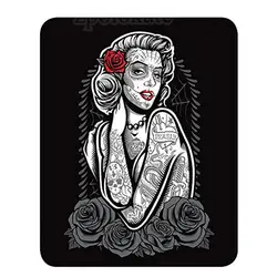 Muerto испанский Pin Up Девушка из искусственного меха одеяло для кровати размера queen size