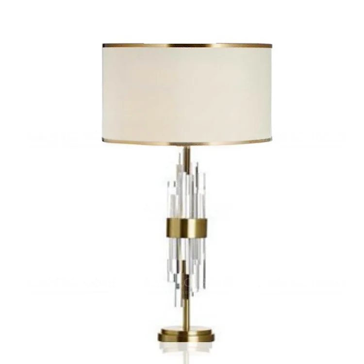 

Modern Simple Art Table Lamps Transparent Crystal Hardware Iron Table Lamps Affordable Useful Table Lamps In Bedroom Living Room