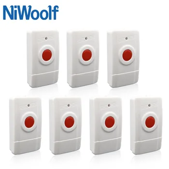 

7 pieces Wireless Panic Button. Panic Button, One Key Alarm, Can install on the wall. work at 433MHz, For GSM Alarm System