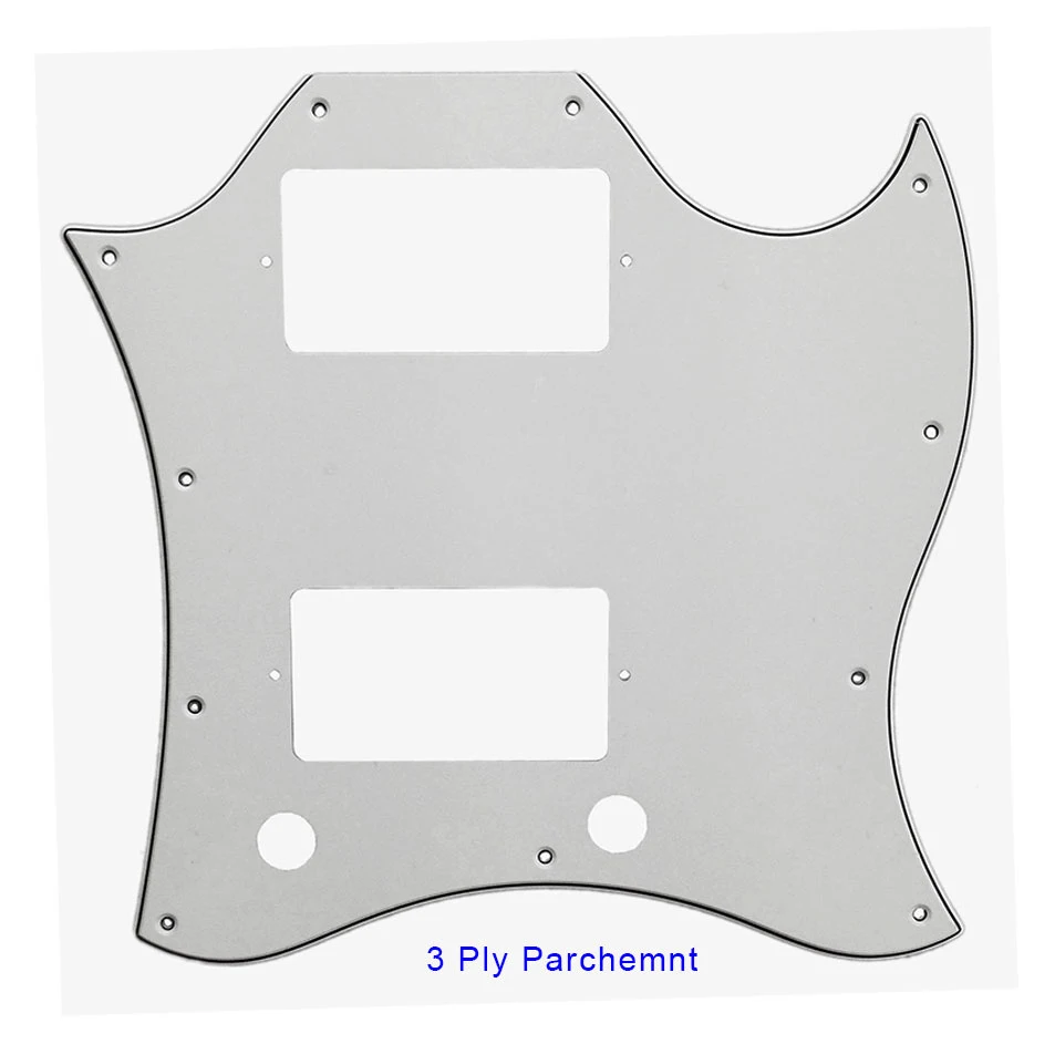 Pleroo гитарные Запчасти-для Gib standard SG Full Face Гитара Pickguard Route PAF Humbuckers Scratch Plate - Цвет: 3Ply Parchment