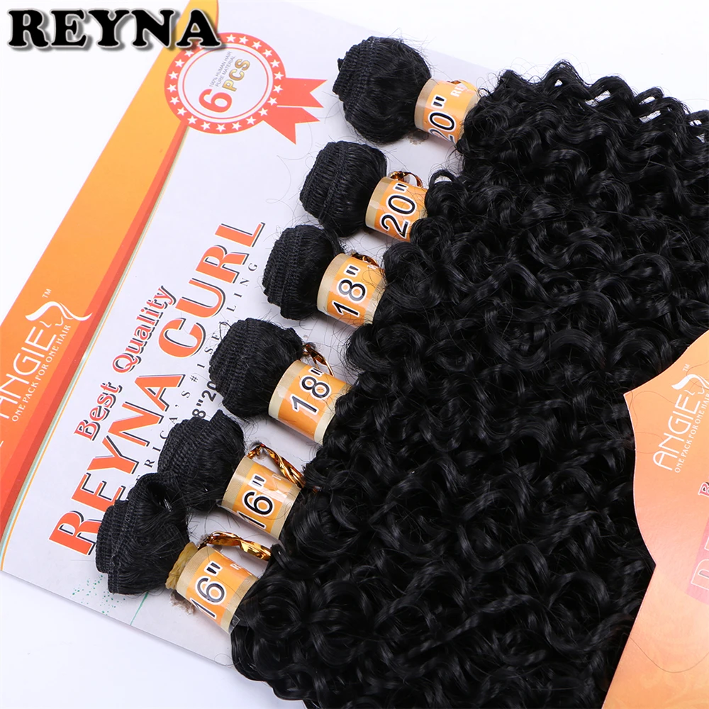 Kinky Curly Wave High Temperature Fiber Weave REYNA Synthetic Hair Bundles 6pcs/Lot hair Gram