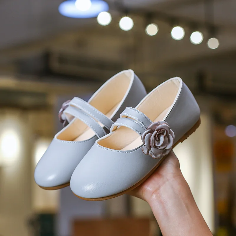 Детская обувь для девочек Цветок кожаная женская обувь спортивные туфли Весна Свадебная вечеринка школьная обувь 2 3 4 5 6 7 8 9 10 11 для детей 12 лет