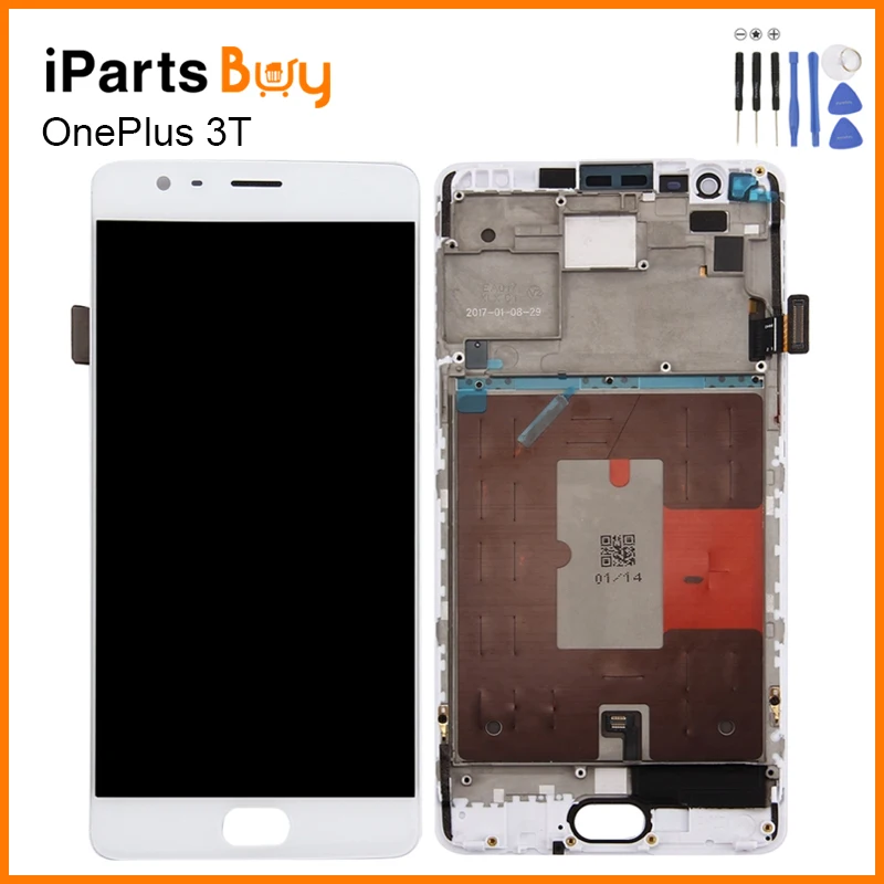 iPartsbuy OnePlus 3T lcd screen LCD Display Touch Screen Digitizer Assembly with Frame For OnePlus 3T touchscreen LCD with tools