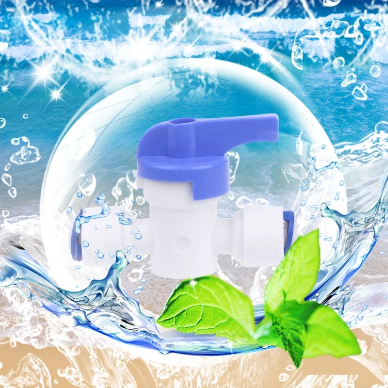

RO Water Reverse Osmosis 1/4'' Inline PP Ball Valve Quick Connect Shut off