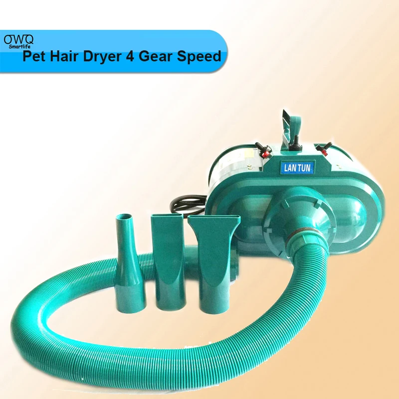 1pc 2016 New Pet Hair Dryer 4 Gear Speed Dual motor Professional Pet Hair Dryer 3600W 220V