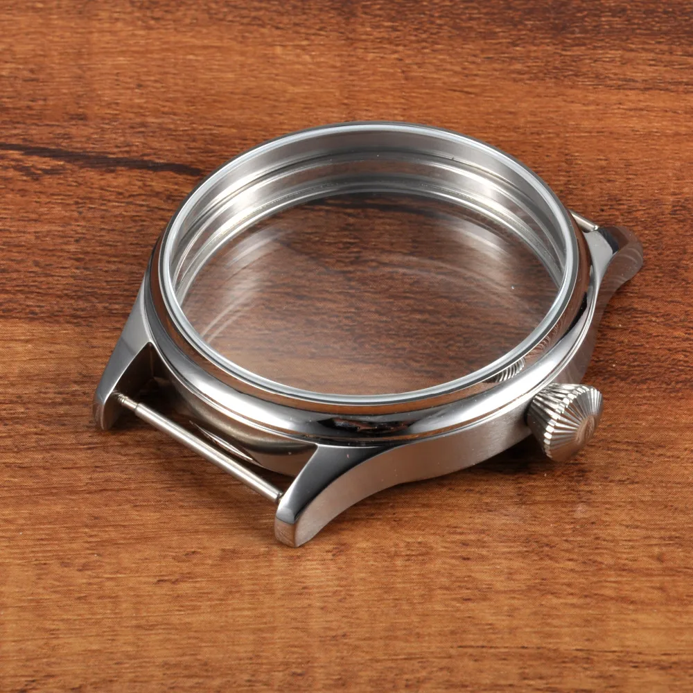 

44mm Corgeut Watch Sterile Case Fit ETA 6498 6497 Hand Winding Movement SC4412