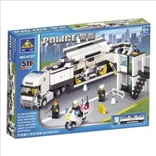 Enlighten Police Station Building Blocks 511pcs Bricks Building Kits City Truck Car Toys Educational Compatible with
