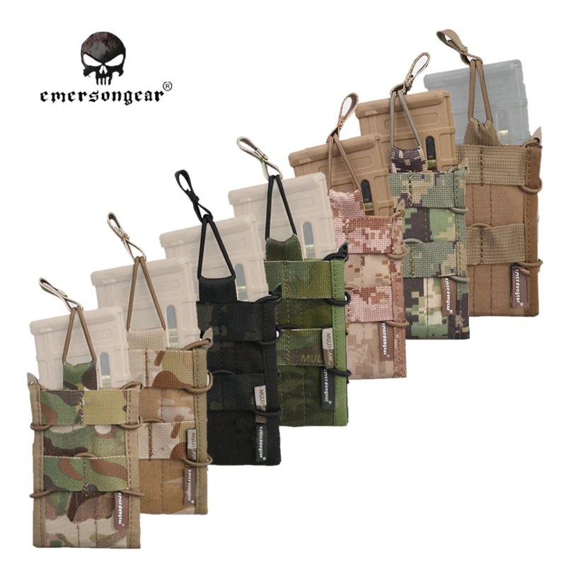 Emersongear-Single Unit Magazine Pouch, Military Utility Molle, Vertical Accessories, EM6345