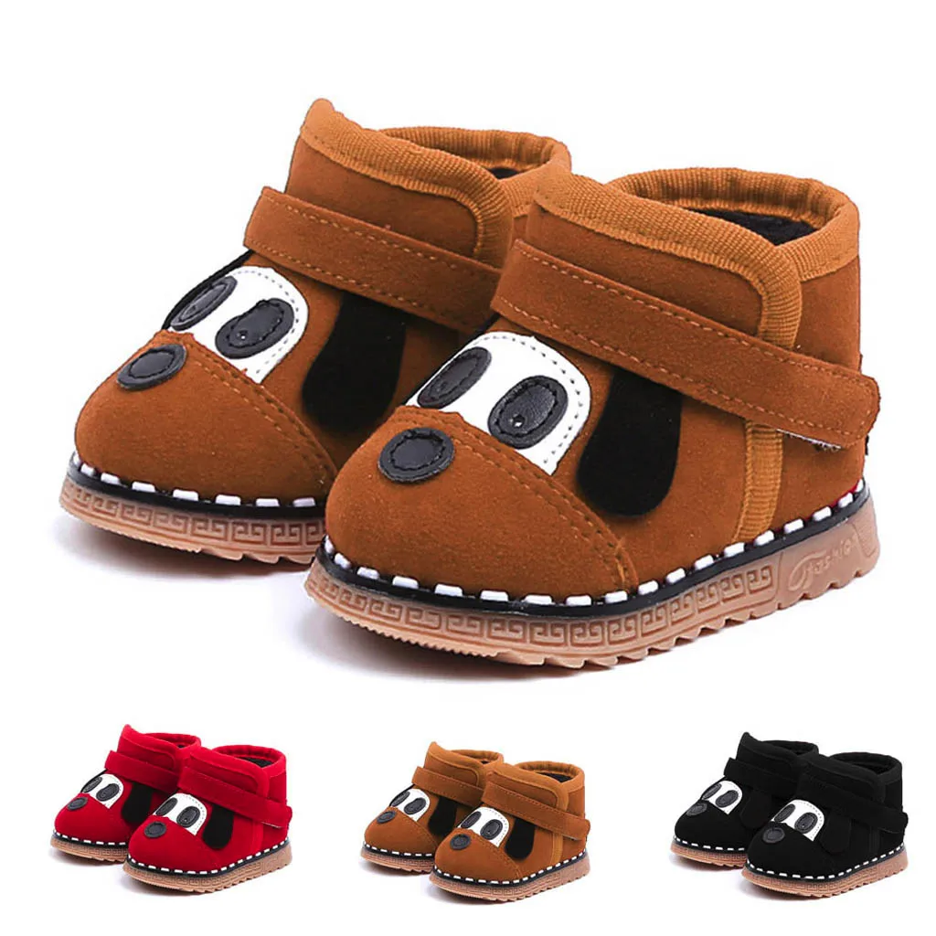 Милые плюшевые теплые ботинки для малышей с героями мультфильмов; детские зимние ботинки; обувь для мальчиков и девочек; зимние ботинки; обувь для малышей;# XTN