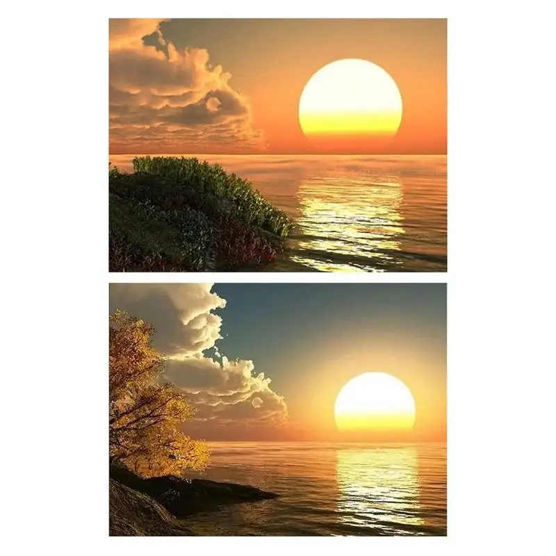 

Sunset 5D DIY Full Drill Diamond Painting Craft Cross Stitch Round Diamond Mosaic Diamond Painting Kit