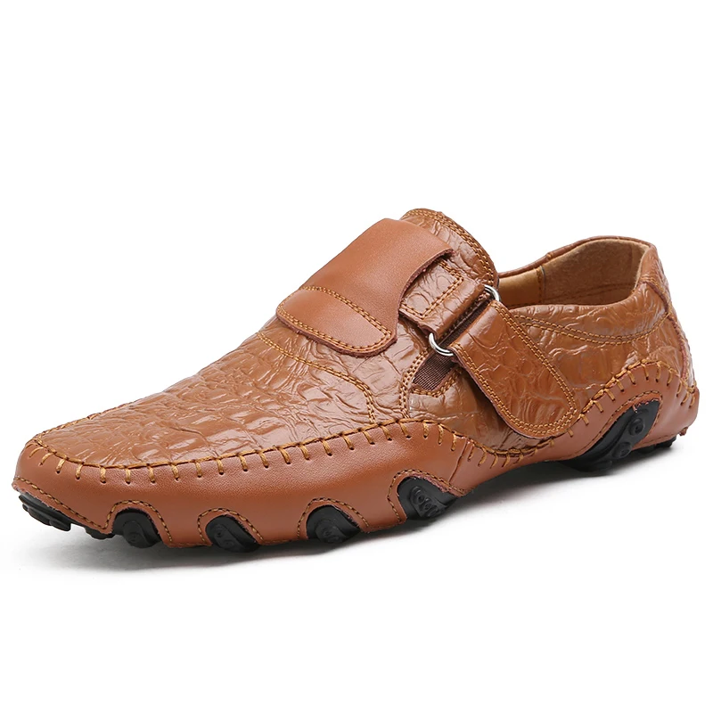 

size38-48 Men Leather Casual Shoes 2019 Fashion Men Shoes Sping Autumn High Quality Men Flats Male Footwear Driving Shoes