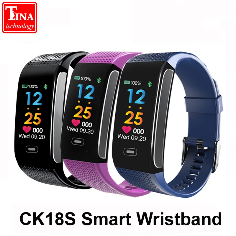 

Original CK18S Smart Bracelet Blood Pressure Heart Rate Monitor Watch Fitness Tracker Bracelet Activity Tracker Smart Band