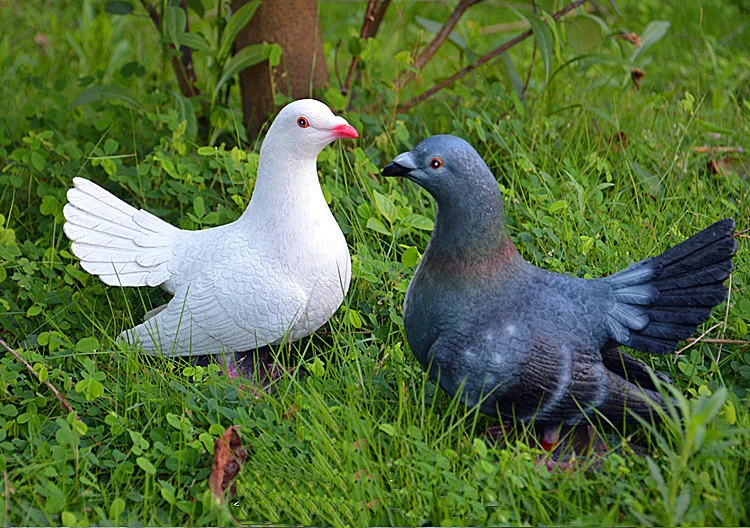 garden decorative resin doves home animal pigeon sculptures crafts