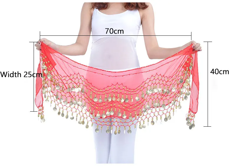 

Belly Dance Belt Chiffon Coins Belt Indian Belt For Bellydance Bollywood Costumes Accessories Bellydance Hip Scarf 128 Coins