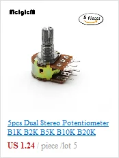 MCIGICM 60 шт. 3 Вт WX111(030) сопротивление Электрический потенциометр с проволочной обмоткой 6,8 к 10 к 22 к 33 К 47 к Ом