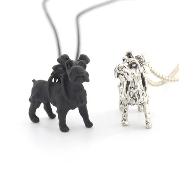 

Boho Schnauzer Pendant Long Chain Male Necklace Collier Femme Animal Dog Maxi Necklaces For Best Friend Minimalist Party Gift