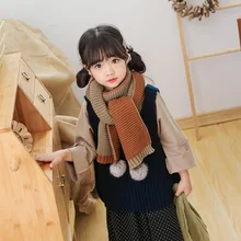 Модный теплый и удобный мягкий шарф для улицы, модный вязаный милый двусторонний шарф