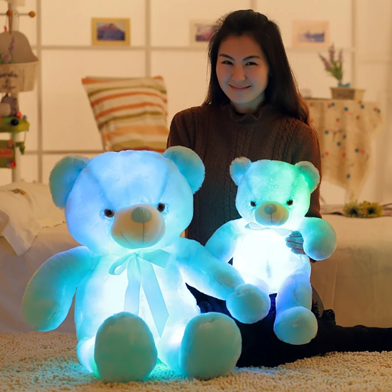1pc Big Light Up LED Teddy Bear Plush Toy Colorful Stuffed Animals Glowing Luminous Bears Dolls Pillow Gifts for Kids Girls 4 1pc Big Light Up LED Teddy Bear Plush Toy Colorful Stuffed Animals Glowing Luminous Bears Dolls Pillow Gifts for Kids Girls 4