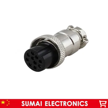 

10 Pin 16mm Female Wire Panel plug GX16 10P Plug for aviation,computer ect.,circular connector