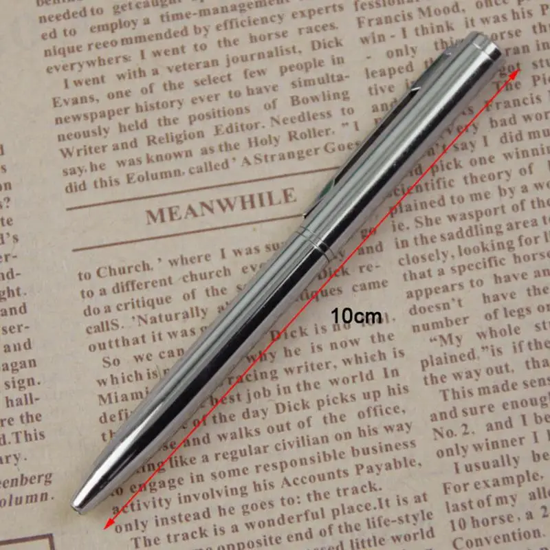 1 шт. мини металлическая шариковая ручка, Вращающаяся ручка карманного размера, портативная шариковая ручка, маленькая масляная ручка, изысканная короткая ручка