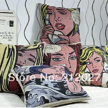 Попой портрет love story подушка из льняного полотна Подушка диванная подушка 45 см* 45 см декоративная Автомобильная Подушка 5 шт./лот